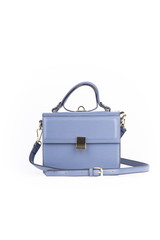 leather elegant women bag. Fashionable female handbag, isolated