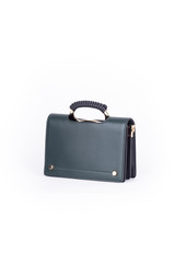 leather elegant women bag. Fashionable female handbag, isolated