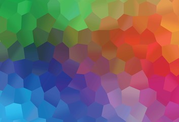 Light Multicolor, Rainbow vector template in hexagonal style.