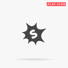 Letter S Shield flat vector icon