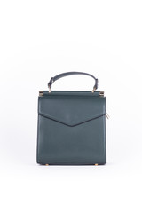 leather elegant women bag. Fashionable female handbag, isolated