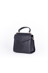 leather elegant women bag. Fashionable female handbag, isolated