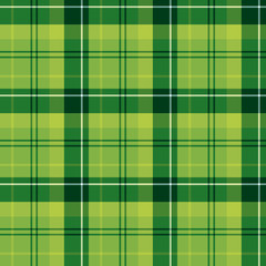 Seamless pattern in interesting positive green and white colors for plaid, fabric, textile, clothes, tablecloth and other things. Vector image.