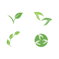 Set Leaf Logo Template vector symbol