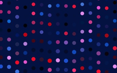 Dark Blue, Red vector cover with spots. Abstract illustration with colored bubbles in nature style. Template for your brand book.