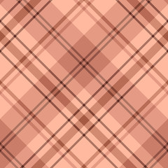 Seamless pattern in interesting cozy beige and warm brown colors for plaid, fabric, textile, clothes, tablecloth and other things. Vector image. 2