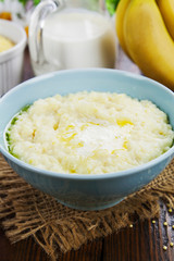 Millet porridge with milk