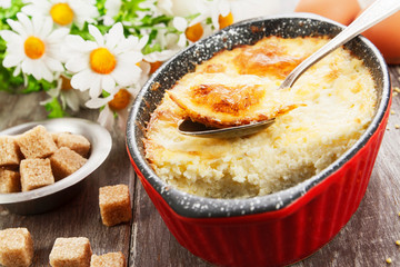 Homemade millet casserole