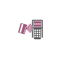 NFC related icon on background for graphic and web design. Creative illustration concept symbol for web or mobile app