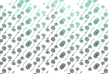 Light Green vector doodle pattern.