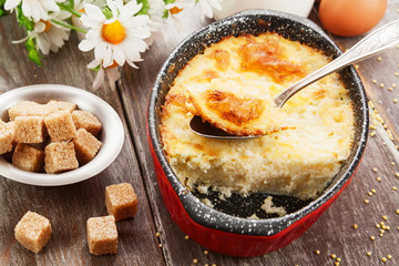Homemade millet casserole