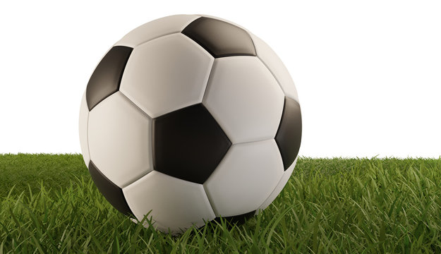 soccer ball soccer field 3d-illustration