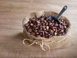 coffee beans in a sack