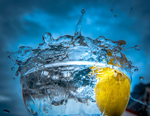 Splashing lemon