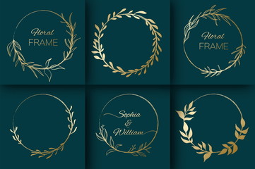 Wedding floral border, monogram creator.