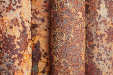 Rust steel tube.
