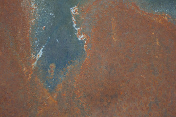 Metal blue grunge old rusty scratched surface texture.