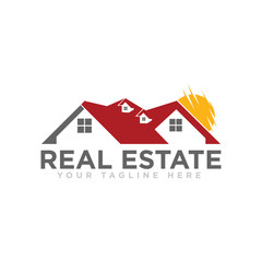 Real Estate Logo Design Vector Template