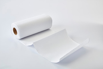 Toilet paper roll on white, Hygienic