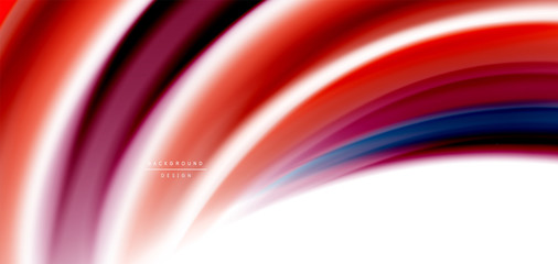 Silk smooth lines on white, liquid fluid color waves. Vector Illustrations For Wallpaper, Banner, Background, Card, Book, Illustration, landing page, cover, placard, poster, banner, flyer, design