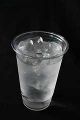 glass of water with ice