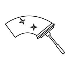 mop coronavirus object line icon