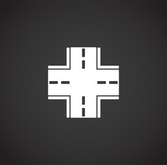 Fototapeta premium Road related icon on background for graphic and web design. Creative illustration concept symbol for web or mobile app