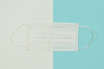 Medical protective mask. Face mask protection against pollution, virus, flu and coronavirus covid-19. Healthcare and medical concept.