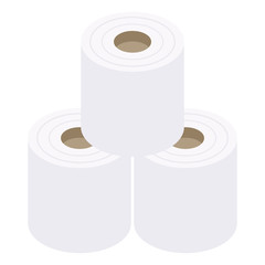 アイソメトリック　トイレットペーパー　イラスト
