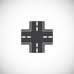Road related icon on background for graphic and web design. Creative illustration concept symbol for web or mobile app