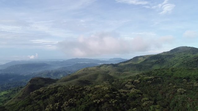 Arial footage of Sinharaja Forest in Deniyaya Sri Lanka