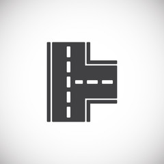 Road related icon on background for graphic and web design. Creative illustration concept symbol for web or mobile app