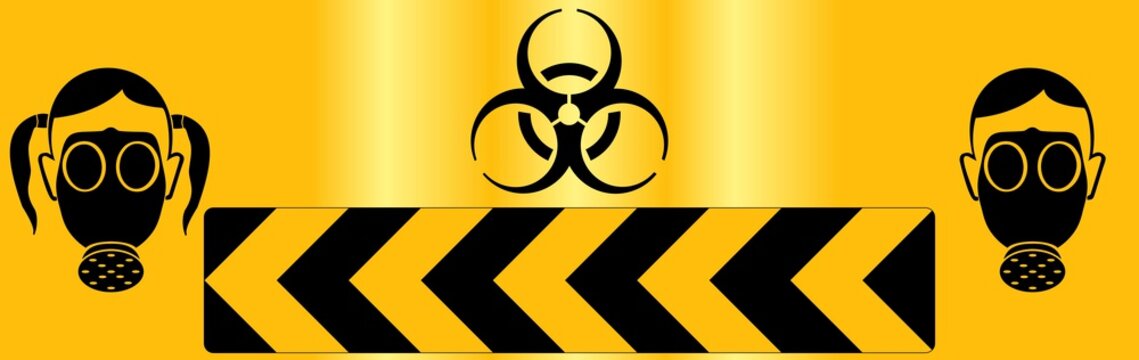 Biohazard symbol in marked stress due to.
