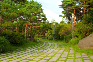 Park near National museum in Seoul