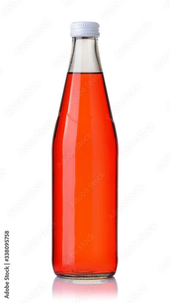 Wall mural bottle of carbonated strawberry soft drink