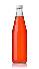 Bottle of carbonated strawberry soft drink