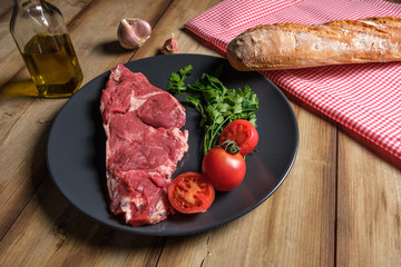 Delicious steak for cooking