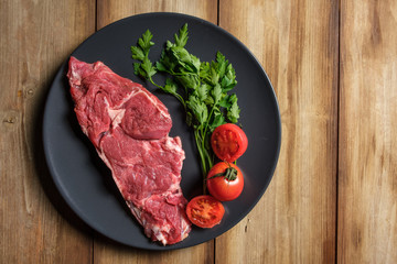 Delicious steak for cooking