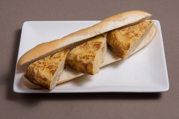 Sandwich with tortilla de patata