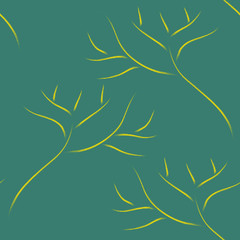 Organic tree delicate vector pattern
