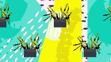 Abstract geometric background video. Flat design pattern animation. Abstract textures