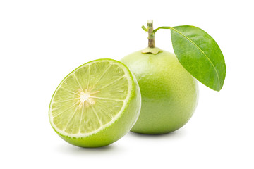 lemon green  isolated on white background.