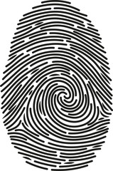 Fingerprint icon. Identification. Vector illustration.