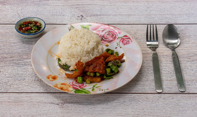 Spicy Fried Pork with Rice 