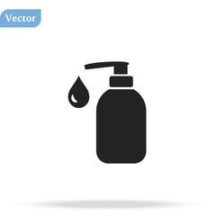 Hand sanitizer bottle icon in trendy flat style isolated on white background. Symbol for your web site design, logo, app, UI. Vector illustration, EPS