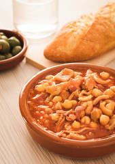 spanish callos, a typical stew with pork or beef tripe