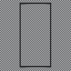 black banner frame on transparent background