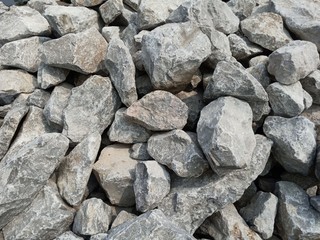 Abstract stones in construction Used in slope protection against soil collapse