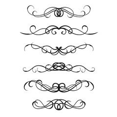 Set of curls and scrolls for design