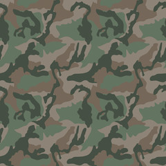 Camouflage seamless pattern with semi-transparent lines. Trendy style camo, repeat illustration. Khaki texture, military army green hunting.